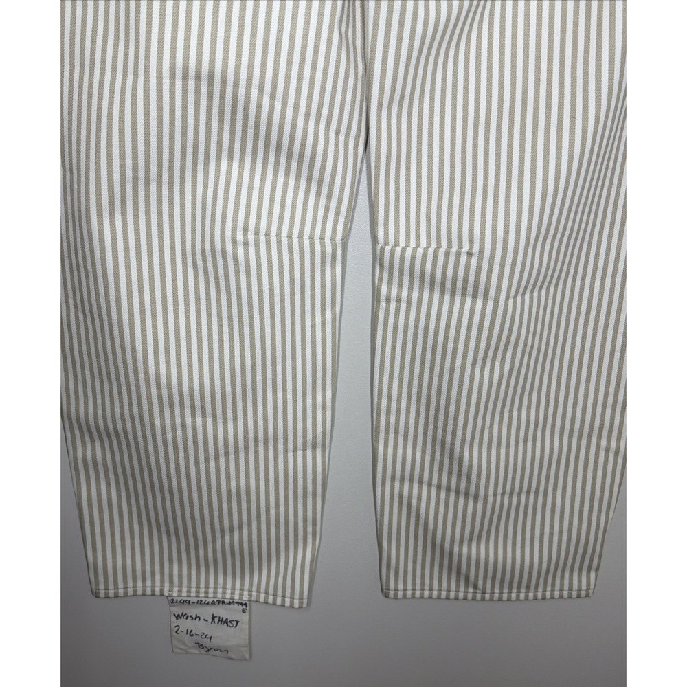 Citizens of Humanity Horseshoe Stripe Barrel Jeans Womens 27 Khaki Wide Leg READ - Picture 6 of 16